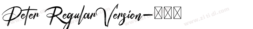 Peter RegularVersion字体转换